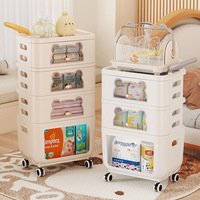 Chariot de rangement pour bébé en PP, organisateur de chambre d'enfant, séchoir à biberons, chariot roulant pour fournitures de bébé