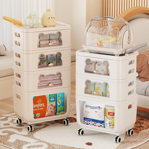 <span class=keywords><strong>Chariot</strong></span> de rangement pour bébé en PP, organisateur de chambre d'enfant, séchoir à biberons, <span class=keywords><strong>chariot</strong></span> roulant pour fournitures de bébé - Product Image 1