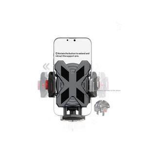 Supporto Antivibrazione per <span class=keywords><strong>Telefono</strong></span> da Moto 2-in-1 per Manubrio e Specchietto, Staffa Antiurto per Navigazione Bici e Moto per Vendita B2B all'Ingrosso - Product Image 2