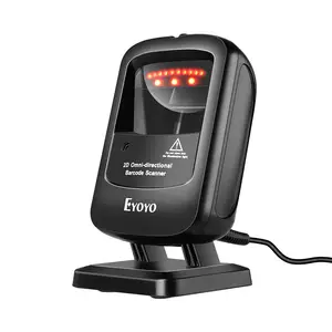 Eyoyo EY-2200 Máy Quét Mã Vạch Để Bàn 2D Máy Đọc Mã QR Máy Quét Mã Vạch Để Bàn Tự Động Quét Dây USB Cho Siêu Thị, Cửa Hàng Bán Lẻ