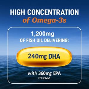 Cápsulas de Ácido Graso Omega 3 de Tres Intensidades de Potencia para Hombres y Mujeres, Suplemento Vegano de EPA y DHA, Suplemento de Aceite de Pescado - Product Image 2