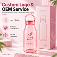 Bouteille d'eau réutilisable en copolyester SK de 500 ml avec boucle de transport, logo personnalisé pour cadeaux d'entreprise, OEM ODM