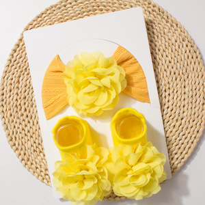 New Style zweiteiliges Set Cute Flower Nylon Baby Stirnband und Socken für Kinder - Product Image 5