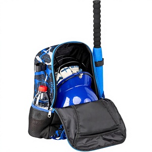 Roziv Sports High Quality Custom Logo Polyester Baseball <b>Backpack</b> Unisex Softback Large Storage Zipper Hasp Closure Sports - Product Image 5