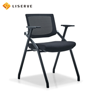 Chaise pliante moderne et confortable en maille, hauteur réglable, structure métallique, idéale pour les étudiants, les salles de réunion, les salles de formation et les salles de classe.