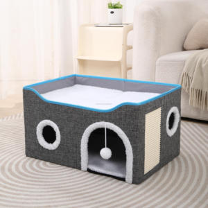 Modern Soft and Plush <strong>Cat</strong> Cot <strong>Bed</strong> with Washable <strong>Cover</strong> Cozy <strong>Cat</strong> Furniture Set for <strong>Cats</strong> - Product Image 1