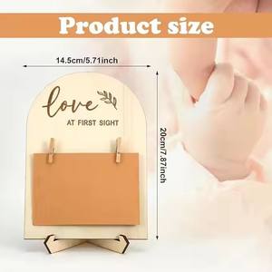 Cadre photo à ultrasons pour grossesse bébé annonces sonogramme Photo affichage grands-parents signe mural bois artisanat fait pour - Product Image 2