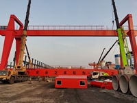 Grue élévatrice à Double courroie 10T 125T, conteneur de portique avec chariot mobile d'extérieur, meilleur prix