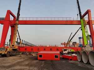 Doppelt räger <span class=keywords><strong>Container</strong></span> Portalkran mit mobilem Wagen im Freien 10T 125T Tonne bester Preis - Product Image 2