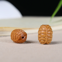 Perle lâche sculptée en bois naturel WD037, motif écaille de tortue, pendentif intercalaire en bois clair en forme de dos de tortue pour la fabrication de bracelets et colliers