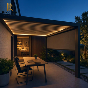 Pérgola Moderna para Exteriores RKOVE RK-C2 3*4m, Gazebo, Pabellón con Techo de Láminas, Toldo para Patio, Jardín - Product Image 1