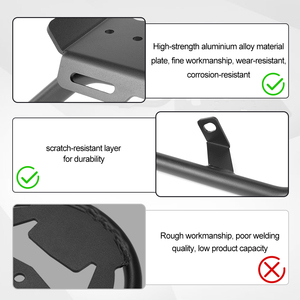 Supporto Staffa Portapacchi Posteriore in Alluminio Aftermarket Waximoto Compatibile con <span class=keywords><strong>Royal</strong></span> <span class=keywords><strong>Enfield</strong></span> Meteor 350 per Bauletto - Product Image 5