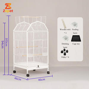 Jaula de Lujo Extra Grande de Metal para Loros y Loritas, Aviario Exterior para Pájaros, Casa de Alambre de Hierro para Agapornis y Canarios - Product Image 2