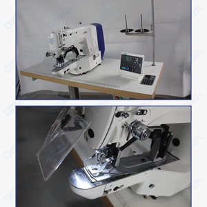 Machine à coudre industrielle électronique programmable à grande vitesse, à lit plat, réglable, à moteur unique, pour boutonnières et œillets en goutte d'eau - Product Image 3