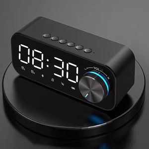 APP Volume Knob Subwoofer Mini Portable Desktop Alarm Clock <b>LED</b> <b>Speakers</b> Bass FM Radio Wireless <b>Speaker</b> Night Light BT <b>Speaker</b> - Product Image 1