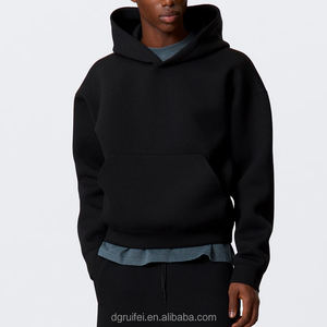 Bulk Custom Alta Qualidade Algodão Poliéster Mistura Gota Ombro Com Capuz Top <span class=keywords><strong>Pullover</strong></span> Oversized Grossa Boxy Men's Scubas Hoodie - Product Image 5