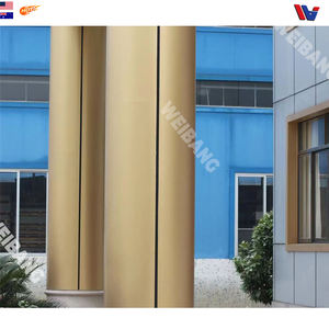 Paneles de pared de aluminio curvos para edificios grandes, tamaño de corte personalizado de fábrica, muro cortina ignífugo curvo de aluminio Doble - Product Image 5