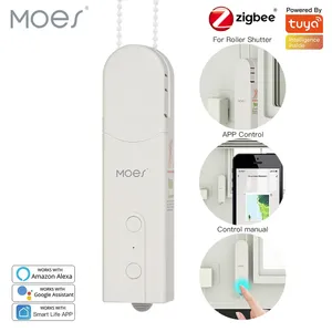 Stores enrouleurs motorisés intelligents ZigBee DIY, contrôle par application Tuya Smart Life, contrôle vocal <span class=keywords><strong>Google</strong></span> Home Alexa, 1 an de garantie, entraînement en plastique - Product Image 1