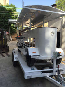 Bicicleta Eléctrica Amarilla y Blanca 3.0 para Niños, Autobús Turístico, Bicicleta de Pedales, Bicicleta Eléctrica para Fiestas Infantiles en Venta - Product Image 3