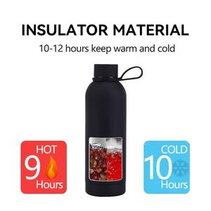 2024 Customized 500ml Portable <b>Thermos</b> Cup with Bamboo Wood Cover Small Mouth Reusable Stainless Steel Water <b>Bottle</b> for Travel - Product Image 4