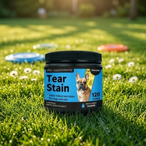 Tabletas Masticables para Eliminar Manchas de Lágrimas en Perros y Gatos, Suplemento Natural para la Salud Ocular con Luteína y Astaxantina, Alto en Proteínas - Product Image 2