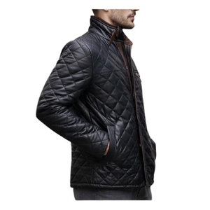 Chaqueta de Cuero de Oveja Acolchada Hecha a Mano de Primera Calidad para Hombre |   Piel de oveja auténtica |   Soporte |   Casual de Invierno |   OEM Personalizado al por Mayor - Product Image 3