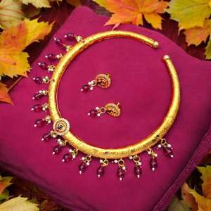 Ensemble collier ensemble de bijoux de mariage ensemble Alsi pour femmes ensemble de boucles d'oreilles ensemble plaqué or mariages fêtes anniversaires fiançailles - Product Image 1