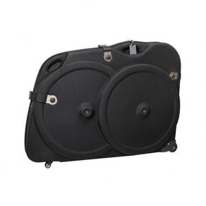Sac de cadre de vélo de voyage personnalisé avec roulettes, boîte noire en EVA rigide pour vélo de route - Product Image 1