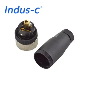 Bnc 3p waterproof multi-function female plastic shielded assembly connector for appliance