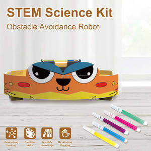 Série d'expériences scientifiques : <span class=keywords><strong>Robot</strong></span> <span class=keywords><strong>chien</strong></span> électrique DIY avec évitement d'obstacles, à assembler soi-même, puzzle 3D stéréoscopique - Product Image 2