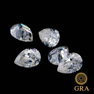 Moissanite Pear Cut D Color VVS Clarity Loose Stones For Jewelry Making - Product Image 3