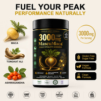 Gummies Triple Extrait de Maca 3000mg pour Hommes – Haute Puissance, Énergie, Endurance, Force, Vitalité, Équilibre Hormonal, Sans Gluten