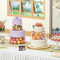 Support de Gâteau en Acrylique Fournisseur Direct Usine, Séparateur de Gâteau, Présentoir Étages pour Fête d'Anniversaire, Outils de Pâtisserie, Présentoir de Gâteau de Mariage