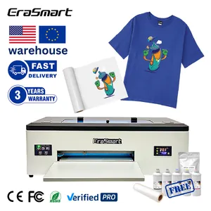 2024 Dtf Printer Erasmart RTS T-Shirts Hats Textiles Garment Clothes Dtf Sticker Printer Uv Printing Machine A3 Dtf Printer