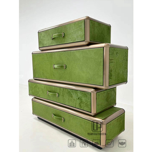 Fashion Designed Green Velvet Rectangle Cabinet Living Room Steel Frame <b>Storage</b> Cabinet With <b>Drawers</b> Living Room <b>Storage</b> Cabinet - Product Image 1