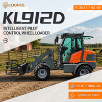 KL912D 1200Kg Kleiner Radlader, 0,6M³ Schaufel, Yunnei-Motor, Hydrostatischer Antrieb für Landwirtschaft, Obstgarten & Landschaftsbau
