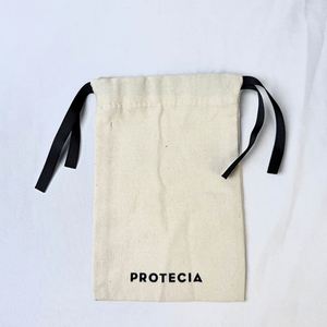 High Quality Cotton Canvas Screen Printed <b>Drawstring</b> Bag Dust <b>Pouch</b> with Custom Logo for Promotion - Product Image 1