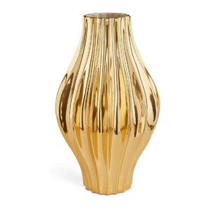 Decoración de mesa de sala de estar, florero de Metal de flor dorada, florero de Metal tradicional, embalaje Premium - Product Image 1