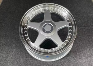 Jantes en alliage d'aluminium Star OZ à profil profond et grand rebord pour voitures particulières, en Hyper Black, 17 et 18 pouces - Product Image 5
