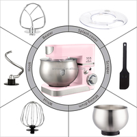 Meilleure Vente : Robot Culinaire Intelligent Rose 5L avec Écran LCD Tactile, Vitesses Prédéfinies et Fonctions Multiples