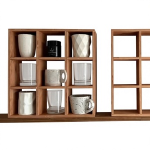 Wooden Mug Holder Stand Single Tier Minimalist Design Kitchen Tableware Storage <b>Rack</b> for Cups - Product Image 5