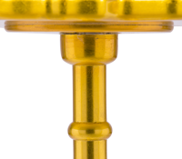 Table d'appoint haut de gamme Citrine avec finition feuille d'argent, colonne torsadée et pieds trépieds pour salon