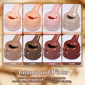 BORN PRETTY HEMA Free Fall Gel Polish Couleur Haute Pigment <span class=keywords><strong>Halloween</strong></span> Ongles Corail <span class=keywords><strong>Orange</strong></span> Nude Brun Manucure Vernis Gel Nail Art - Product Image 3