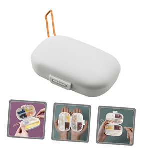Caja de Almacenamiento de Medicamentos Portátil Multifuncional Mini de PP, Sellada, a Prueba de Humedad, para Viajes, Caja de Subempaque para Tabletas - Product Image 2