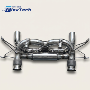 ท่อไอเสียคุณภาพสูงแบบ Catback สำหรับ Lamborghini Huracan EVO/STO/TECNICA 5.2L เกียร์ออโต้ แบบ Sport Exhaust Pipe ตรงรุ่น แบบ Straight-through Axle Back - Product Image 3