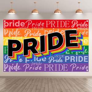 Toile de fond photo Tie-Dye Arc-en-ciel Fierté Gay, Décorations de fête d'anniversaire <span class=keywords><strong>Hippie</strong></span> des années 60, Bannière LGBT Fierté Gay - Product Image 3