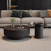 Mesa de Centro de Mármol Minimalista de Lujo Personalizada, Mesa Auxiliar Moderna con Almacenamiento para Apartamentos Pequeños y Salas de Estar