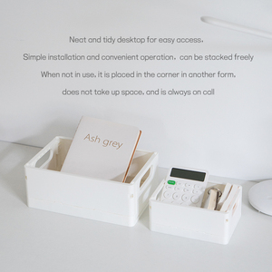 Bán buôn nóng Bán kích thước nhỏ Máy Tính Để Bàn Gấp hộp lưu trữ di động Stackable văn phòng phẩm lưu trữ hộp nhựa đóng mở hộp - Product Image 3