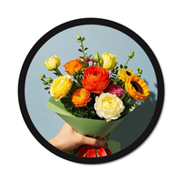 Afficheur publicitaire circulaire créatif à écran LCD rond, lecteur numérique Android WiFi mural pour la vente au détail de luxe