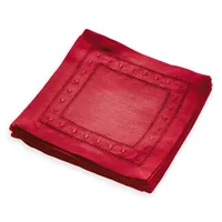 Serviettes de cocktail en lin à pois suisses, logo personnalisé imprimé pour les cadeaux promotionnels d'hôtel, serviettes de cocktail en lin 6*6 pouces